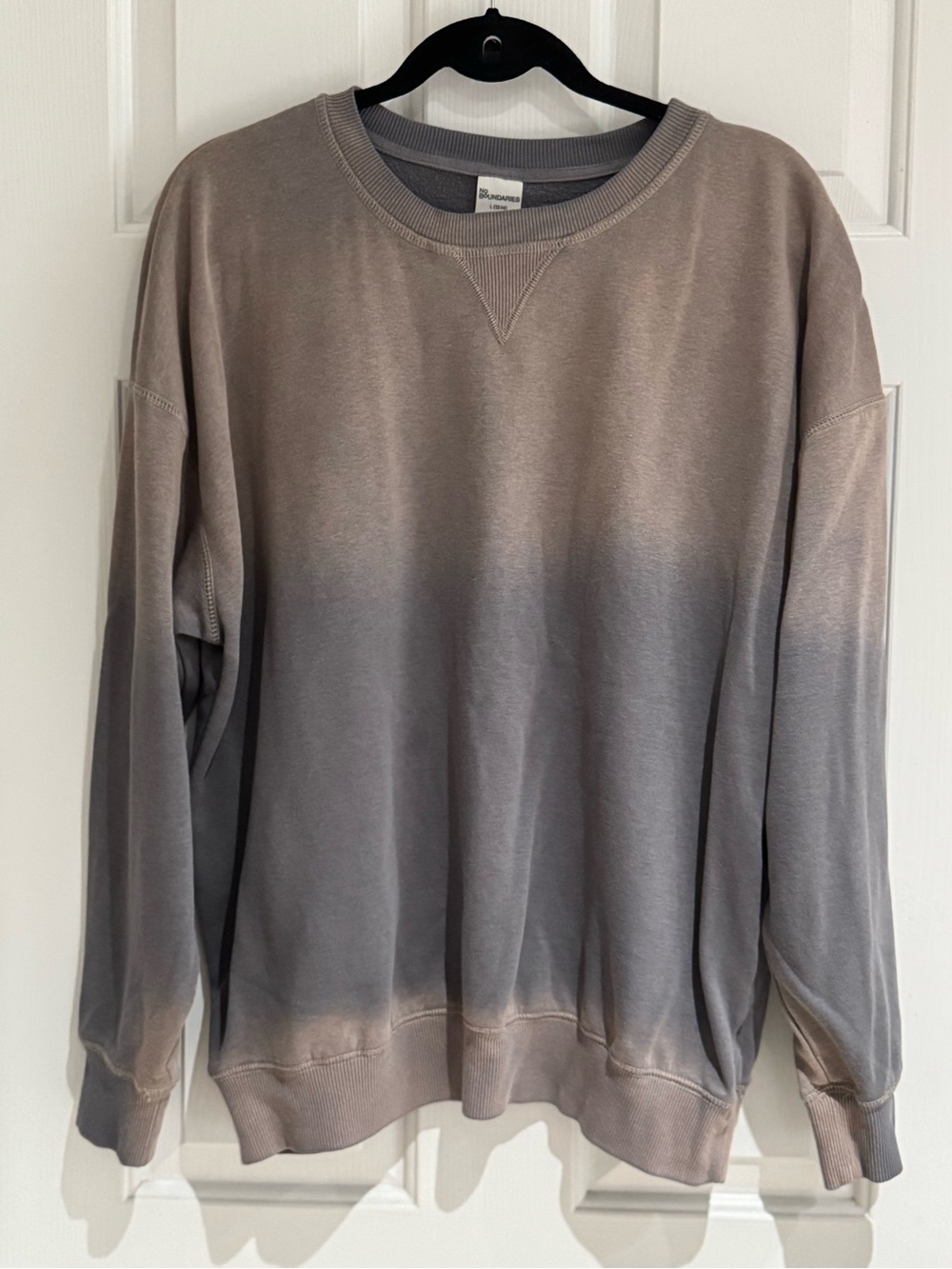 No Boundaries Gray Ombre Crewneck Sweatshirt